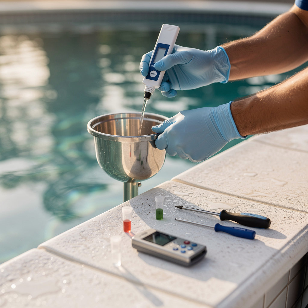 Matt's Pool & Spa Service professional providing expert swimming pool repair and maintenance in Santa Barbara, CA